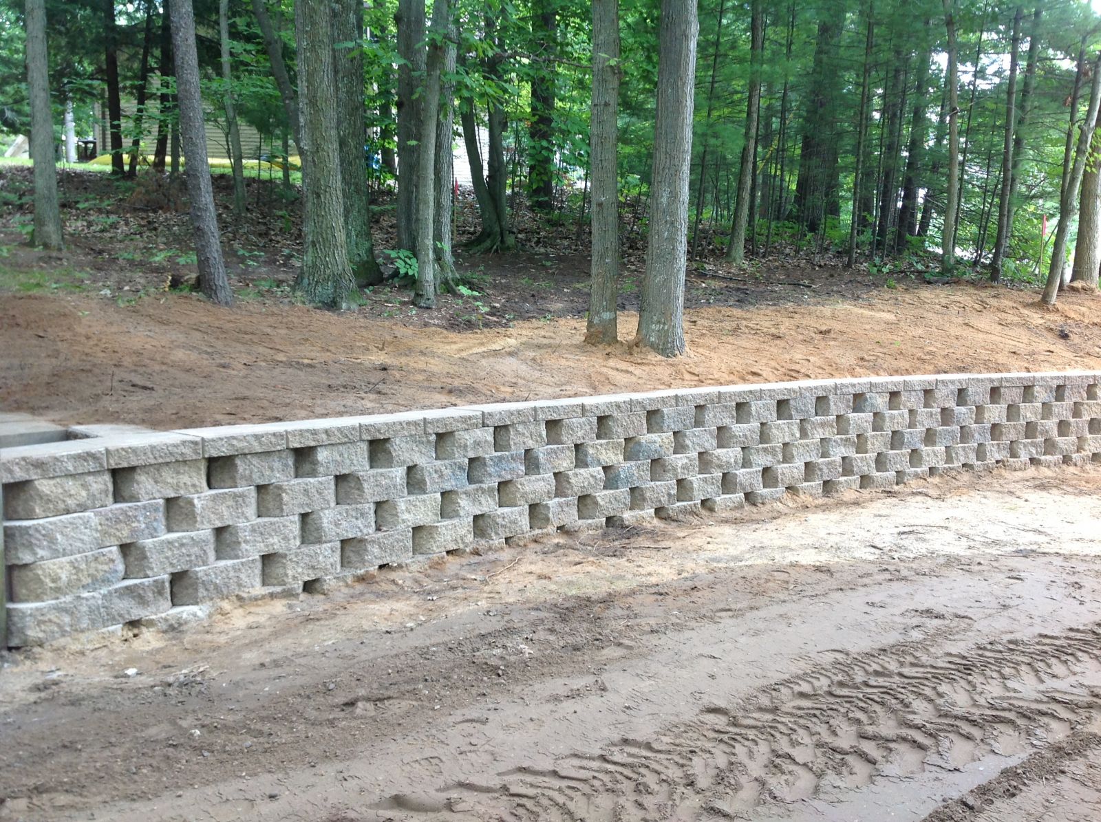 Retaining Wall in woods